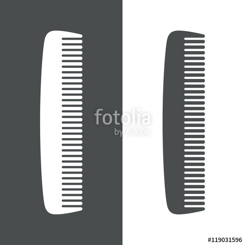 500x500 Icono Plano Peine Gris Stock Image And Royalty Free Vector Files