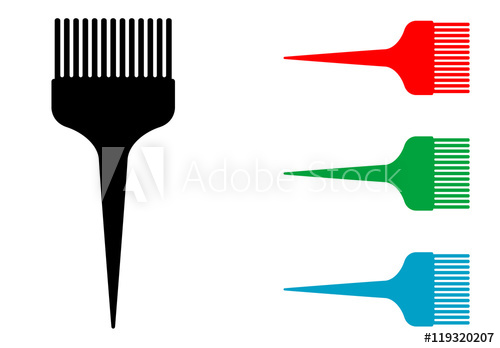 500x348 Icono Plano Peine Para Tinte Varios Colores