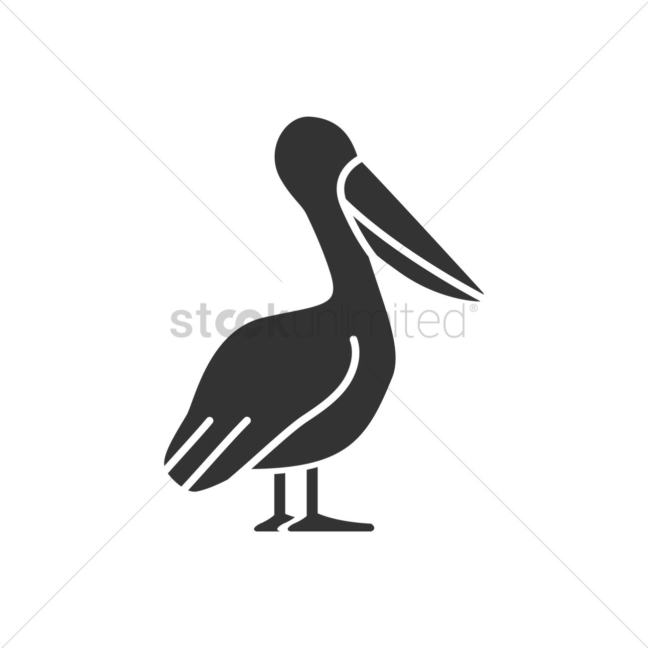1300x1300 Pelican Vector Image
