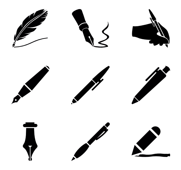 600x564 Quill Pen Icons