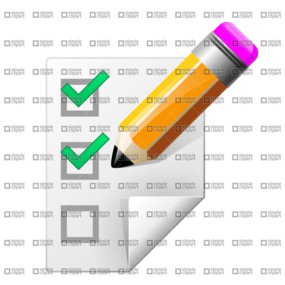 1200x1200 Checklist And Pencil Icon Vector Image