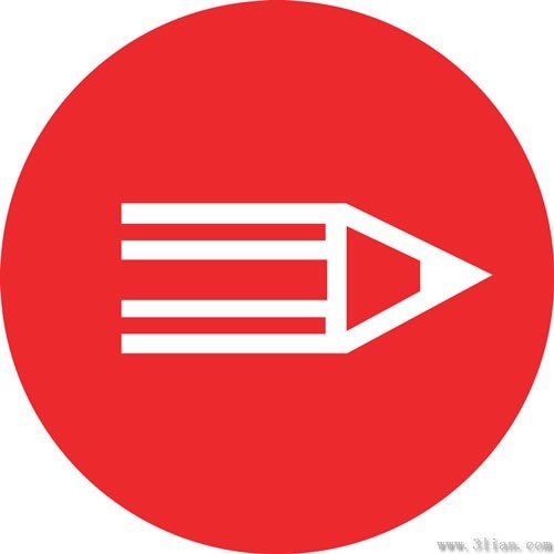 500x500 Red Pencil Icon Vector Free Vector In Adobe Illustrator Ai ( .ai