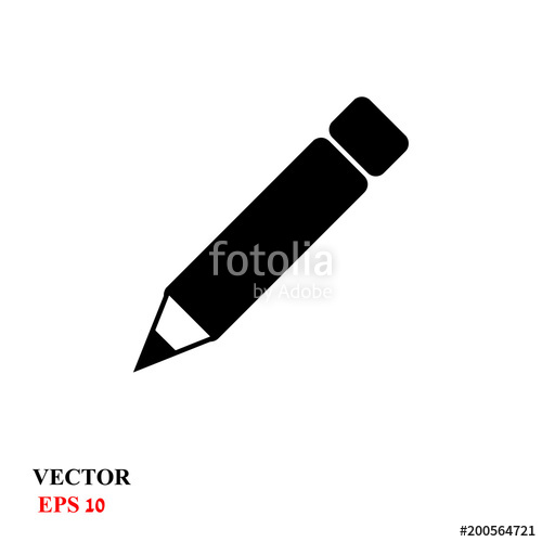 500x500 Pencil Icon. Vector Illustration Stock Image And Royalty Free