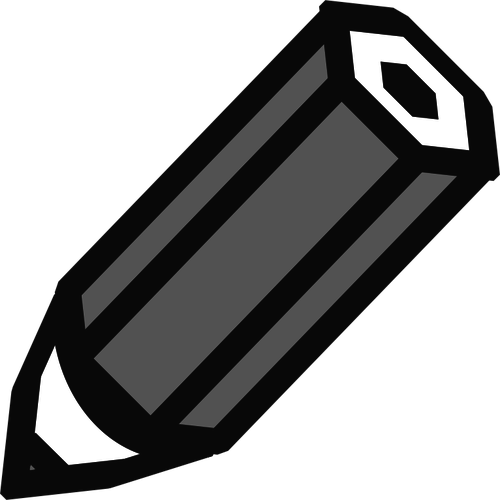 500x500 Grayscale Pencil Icon Vector Illustration Public Domain Vectors