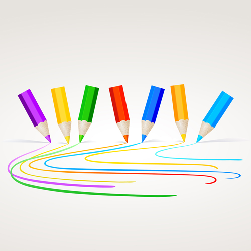 500x500 Different Colored Pencil Vector Set 02 Free Download