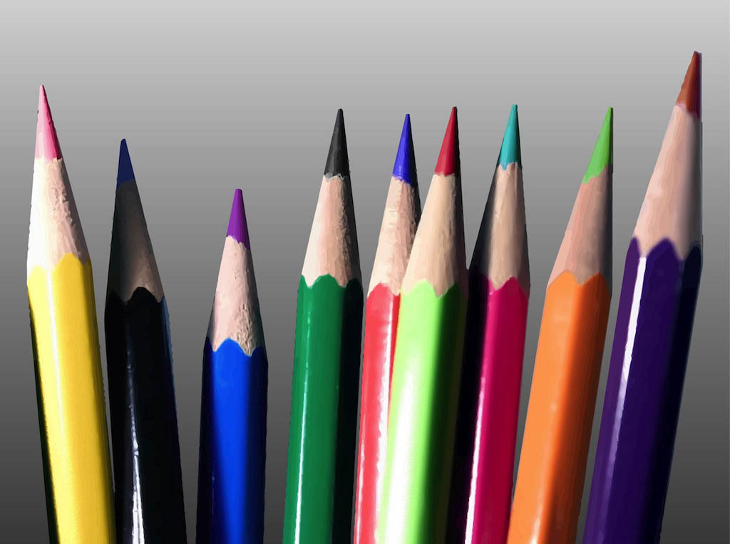1024x763 Colored Pencils Vector Vector Art Amp Graphics