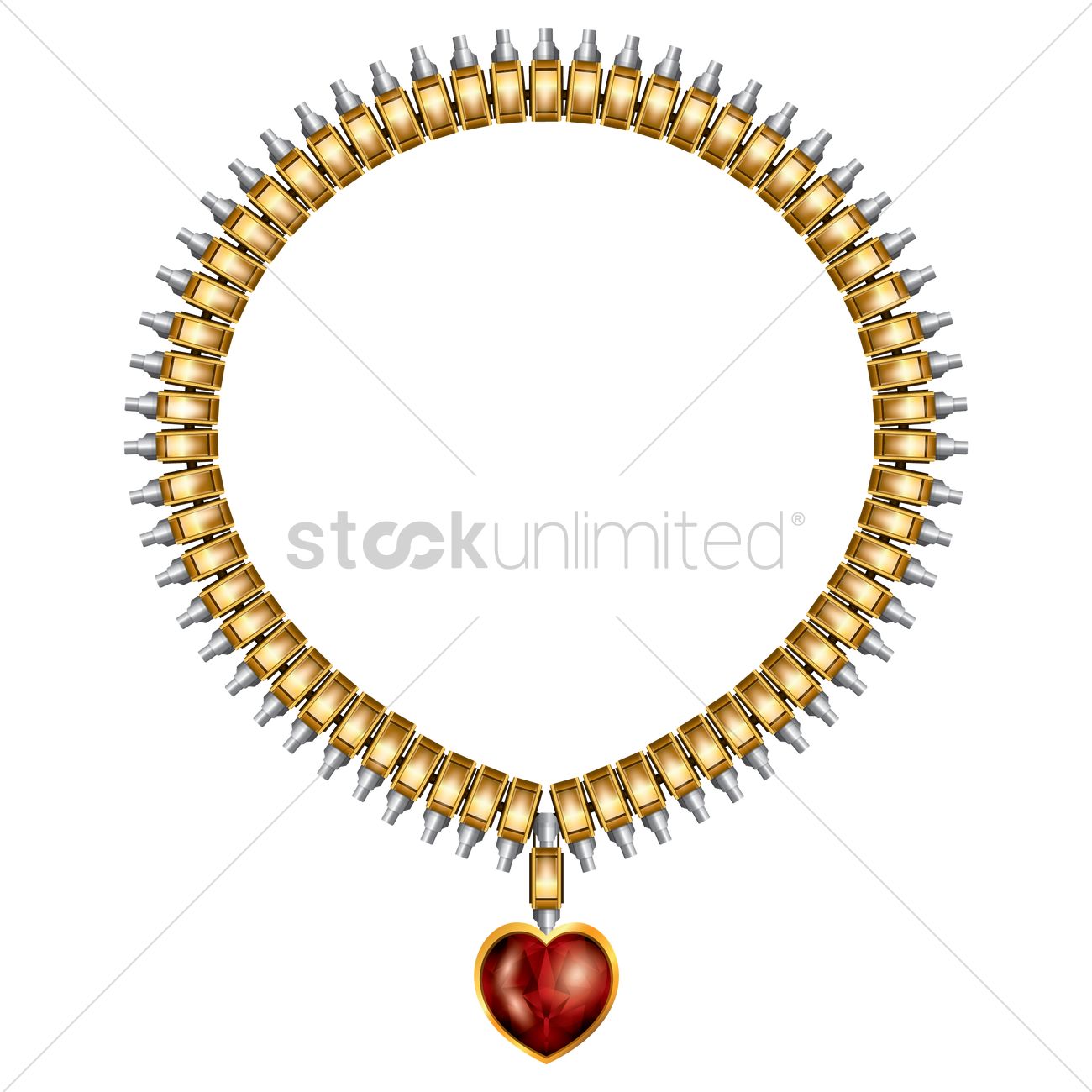 1300x1300 Necklace With Pendant Vector Image