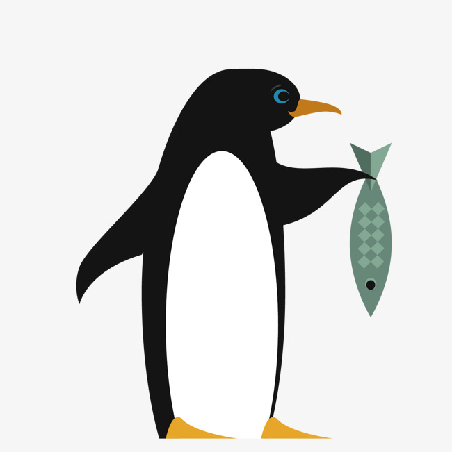 650x651 Cute Cartoon Holding Penguin Vector Of Fish, Cartoon Vector