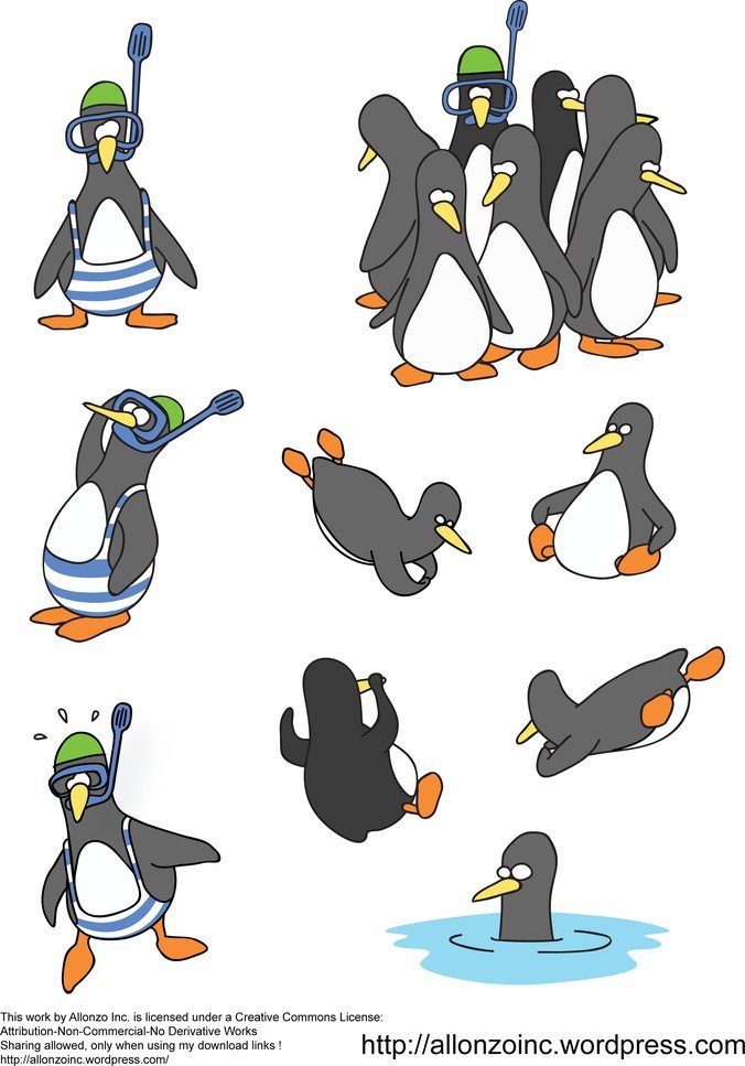 676x967 Free Funny Penguin Vector Set Psd Files, Vectors Amp Graphics