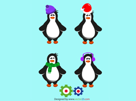 270x200 Free Penguin Vector Graphics