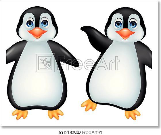 560x470 Free Art Print Of Funny Penguin. Vector Illustration Of Funny