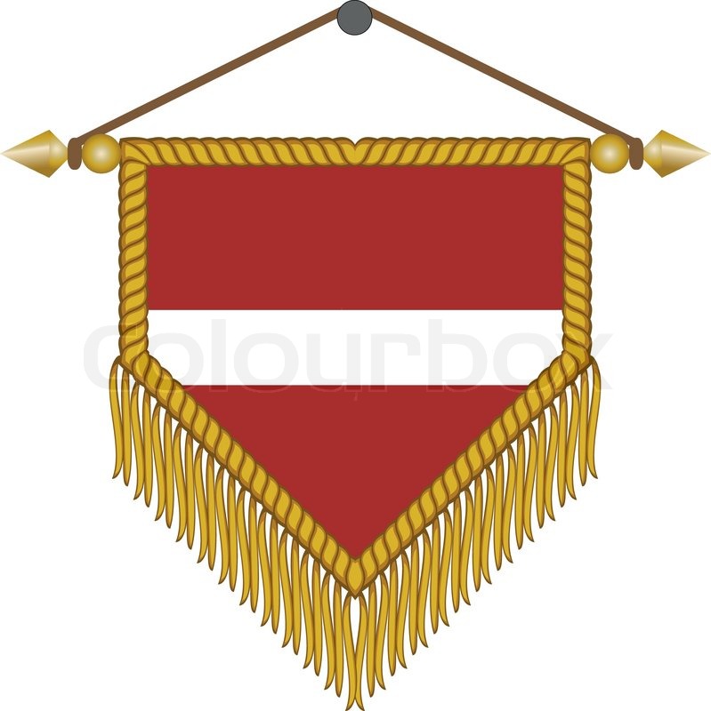 799x800 Vector Pennant With The Flag Of Latvia Stock Vector Colourbox