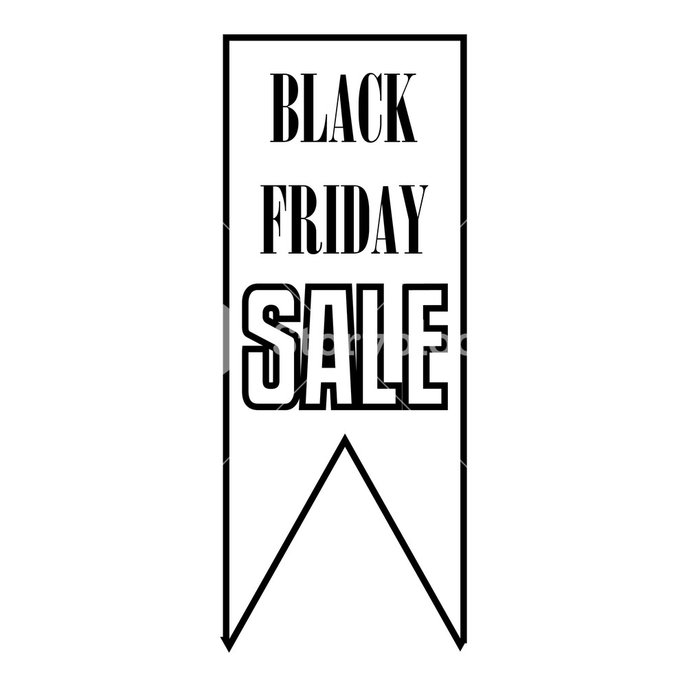 1000x1000 Black Fiday Sale Pennant Icon. Outline Illustration Of Black Fiday