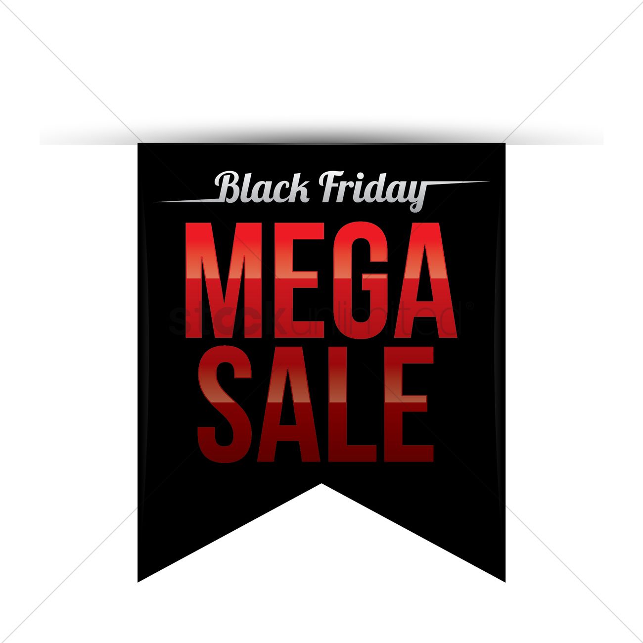 1300x1300 Black Friday Sale Pennant Vector Image