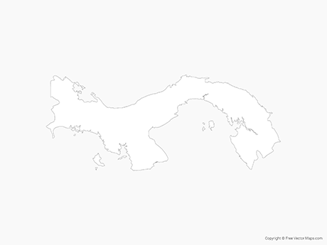 460x345 Vector Map Of Panama