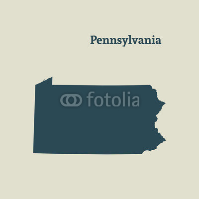 400x400 Outline Map Of Pennsylvania. Vector Illustration. Buy Photos