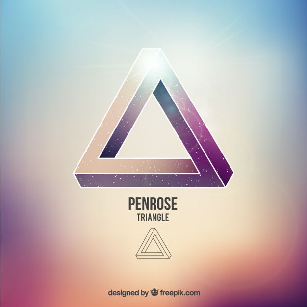 626x626 Penrose Triangle Background Vector Free Download