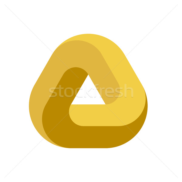 600x600 Penrose Triangle Icon. Impossible Triangle Shape. Optical Illusion