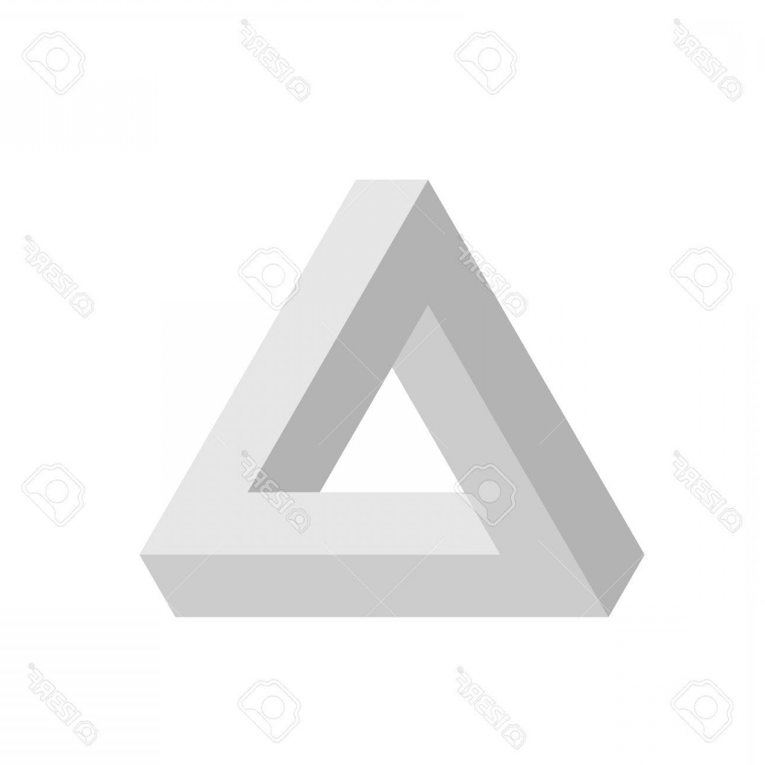1560x1560 Photostock Vector Penrose Triangle Icon In Grey Geometric D Object