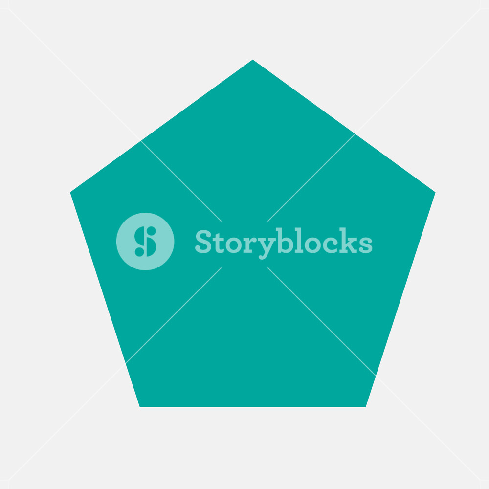 1000x1000 Pentagon Vintage Shape Vector Illustration Royalty Free Stock