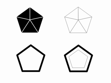 468x351 Pentagon Clipart Black And White