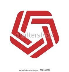 236x246 People Group Pentagon Team Logo. Vector Graphic Design