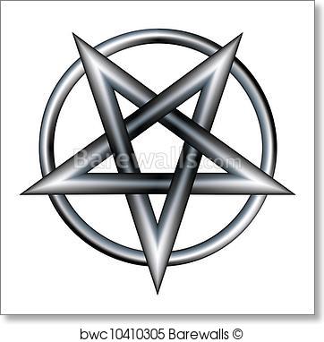362x382 Art Print Of Metal Pentagram Vector Barewalls Posters Amp Prints