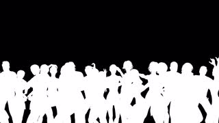 320x180 People Dancing Silhouette 3d Vector Animation Motion Background