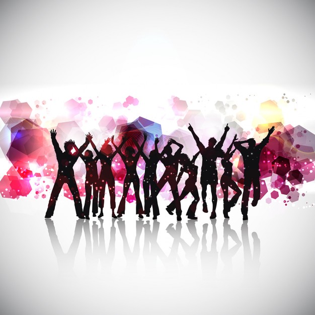 626x626 Silhouettes Of People Dancing Vector Free Download
