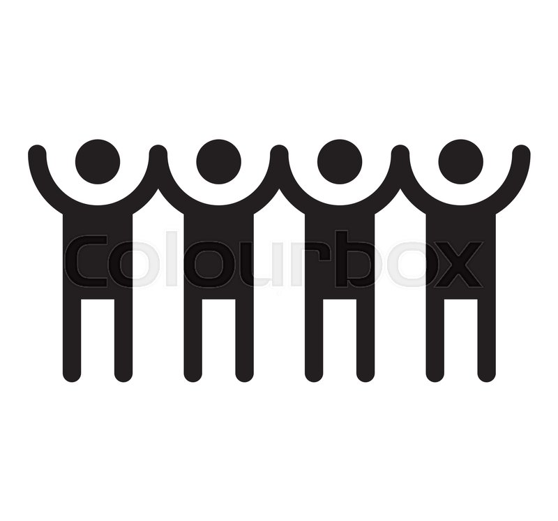 800x746 People Holding Hands Illustration Stock Vector Colourbox