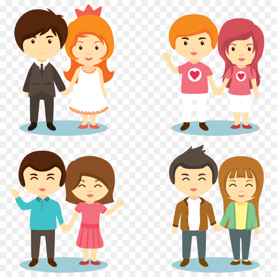 900x900 Couple Cartoon Clip Art