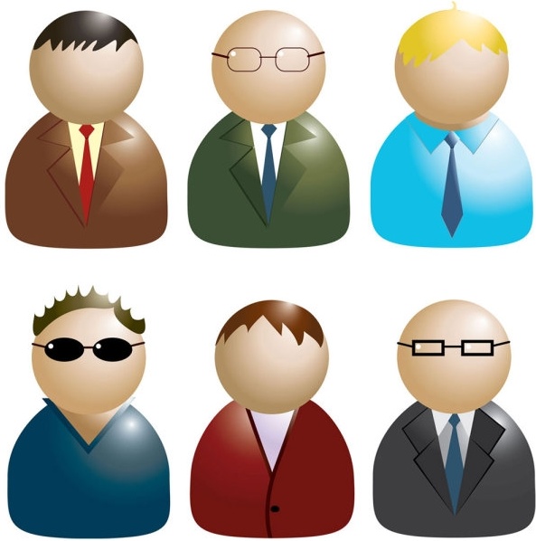 593x598 Business People Icon 02 Vector Free Vector In Encapsulated