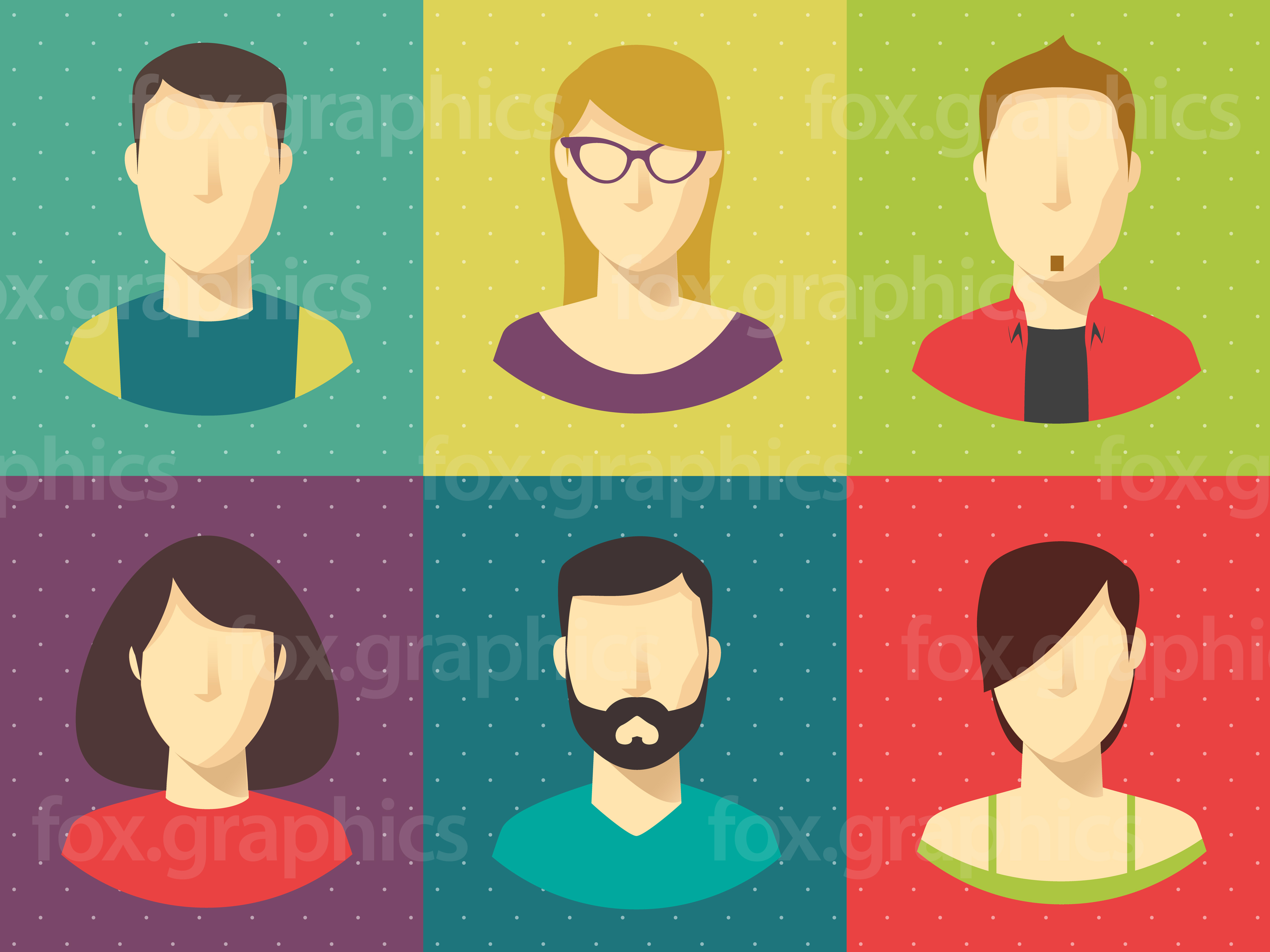 3840x2880 Cool People Icons, Vector