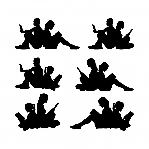 626x626 People Sitting Silhouettes Vectors, Photos And Psd Files Free