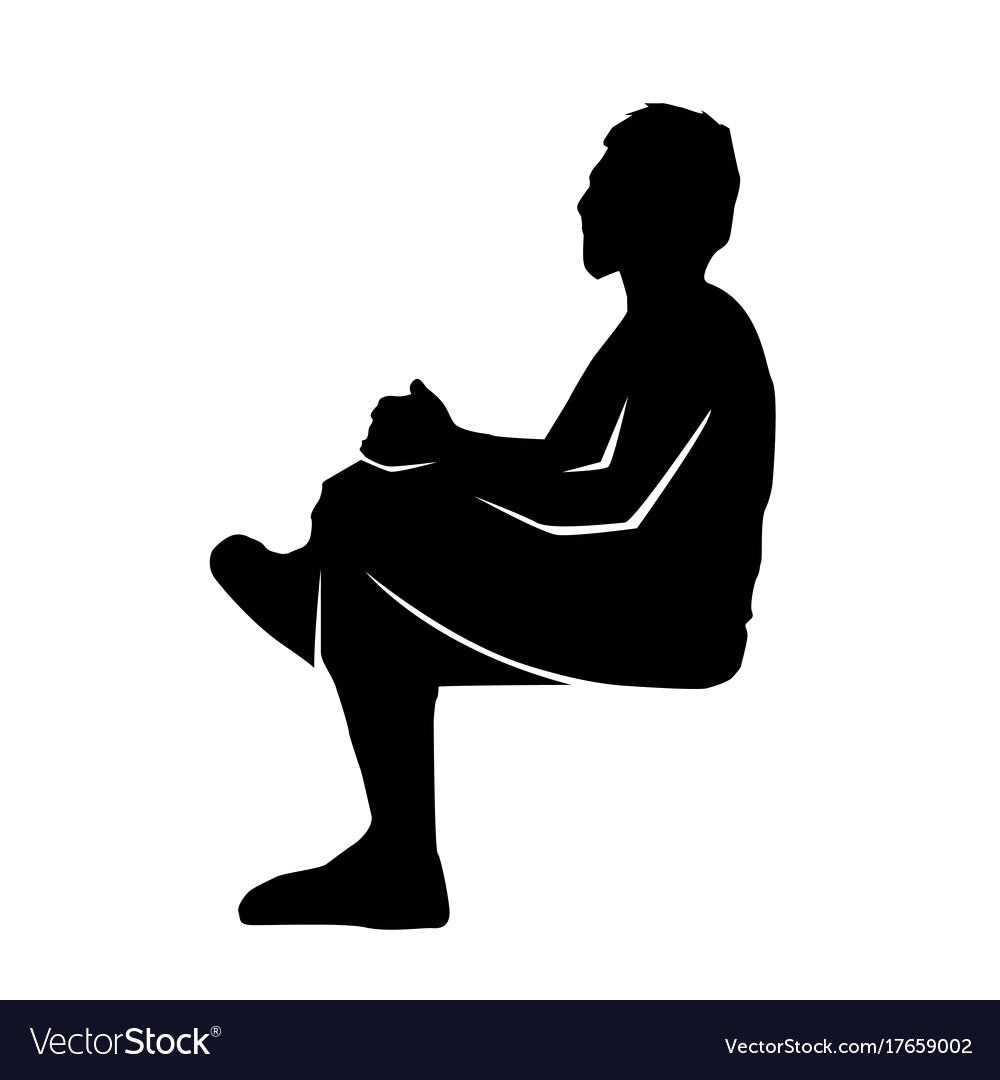 1000x1080 Person Sit On Couch Silhouette Vector 17659002 15 Sitting
