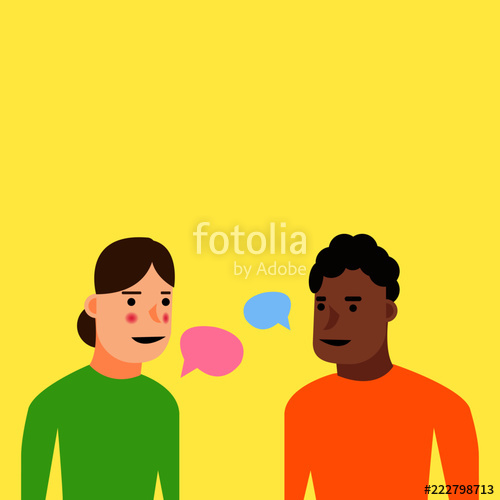 500x500 People Talking Vector Illustration For Web Stock Image And