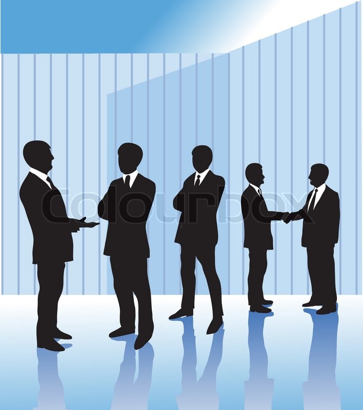 710x800 Group Of Business People Talking Stock Vector Colourbox