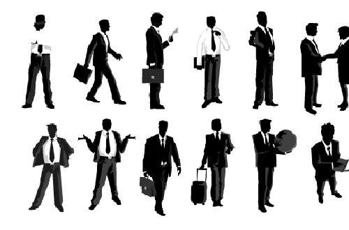 500x330 30 Sets Of Free Vector People Silhouettes For Your Next Design