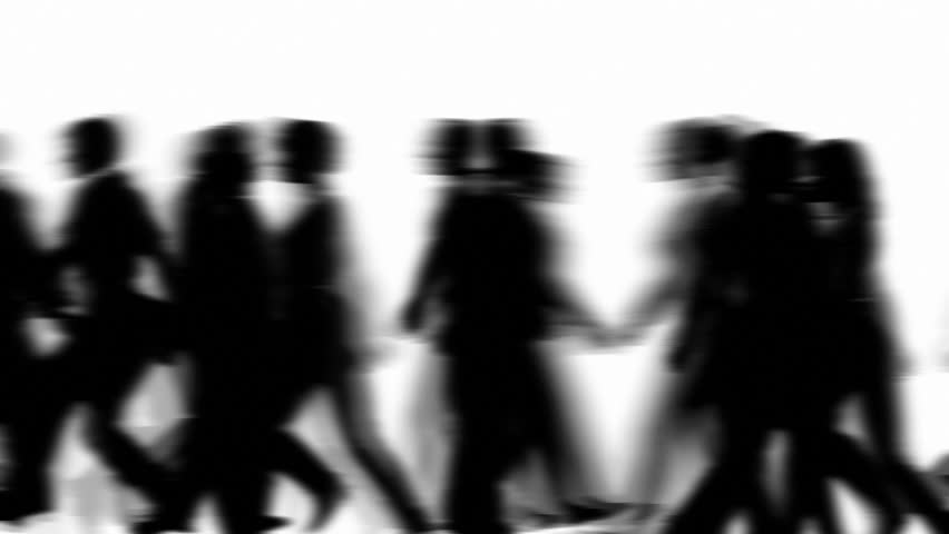 852x480 People Walking By 3d Vector Stock Footage Video (100% Royalty Free