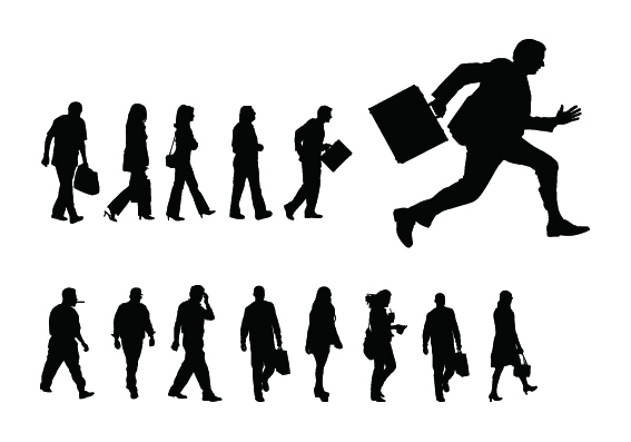 567x397 People Walking Vector Silhouette 1 Eps Format Free Vector