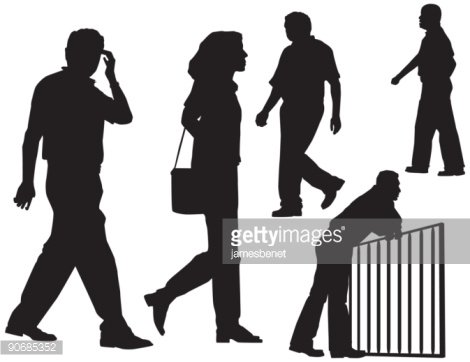 470x362 Random People Walking (Vector) Premium Clipart