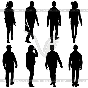 300x300 Set Silhouette Of People Walking
