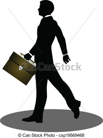 353x470 Eps 10 Vector Illustration Of Business People Walking With