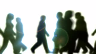 320x180 People Walking By (3d Vector Silhouette Animation) Motion