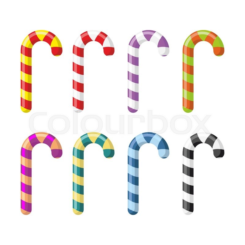 800x800 Set Christmas Sweets. Multicolored Striped Peppermint Candy. Minty