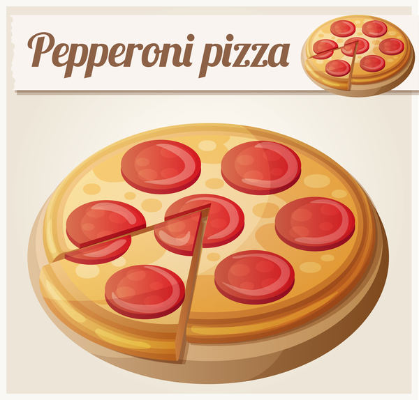 600x574 Pepperoni Pizza Vector Material