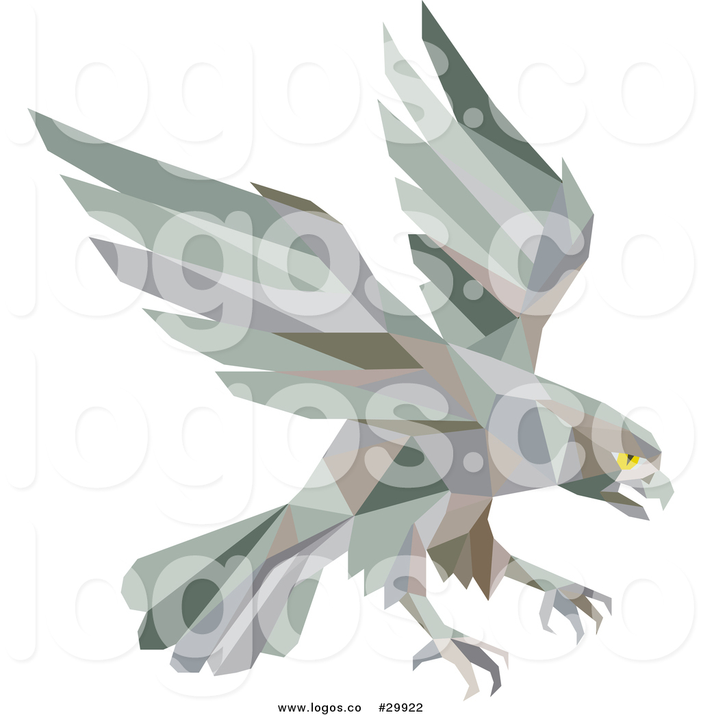 1024x1044 Royalty Free Vector Logo Of A Retro Geometric Peregrine Falcon