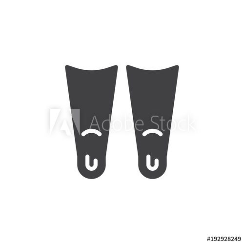 500x500 Swimming Flippers Vector Icon. Filled Flat Sign For Mobile Concept