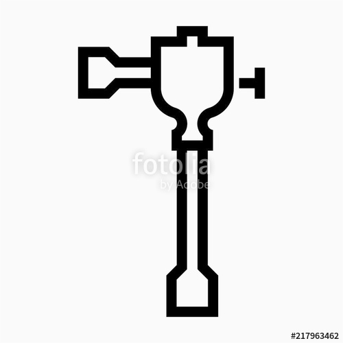 500x500 Outline Toilet Flush Valve Pixel Perfect Vector Icon Stock Image