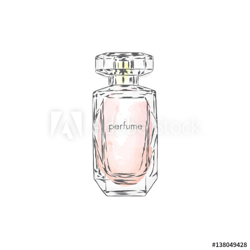 500x500 Perfume Bottle Vector. Trendy Print. Fashion Amp Style.